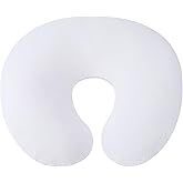 Onacosht Muslin Nursing Pillow Cover Soft 100% Cotton Feeding Pillow Slipcover Fits Standard Infant Nursing Pillow for Boy and Girl, White