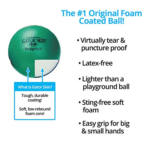 S&S Worldwide Gator Skin Foam Dodgeballs Easy Grip Starter Balls, Low