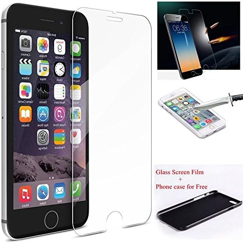 Premium Tempered Glass Screen Protector for iPhone 6 6s + Phone case free Gift Toughened protective film for iPhone6 6s