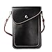 xhorizon SR Universal Multipurpose Elegant PU Leather Crossbody Single Shoulder Bag Cellphone Pouch/Purse with Shoulder Strap for iPhone X 8+ 8 7+ 7 6, Samsung S9+ S9 S8+ S8 S7 Huawei LG and Other