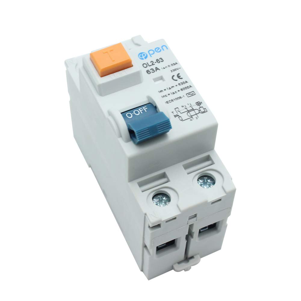 Interruttore Differenziale 2P 25A 300mA - Protezione Corrente Dispersione 230V - Per Casa E Ufficio