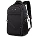 Laptop Backpack for Men,Small College Backpack with Laptop Pocket USB Charging Port,Water Resistant Bookbag Pack Fits Up to 15.6 Inch Laptop Black
