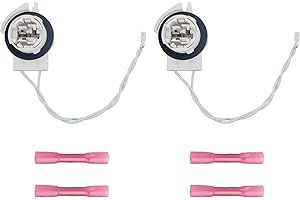 Sheisor Daytime Running Lights Sockets, DRL Bulb Sockets with Butt Connectors Compatible with 2000-2006 Chevy Silverado Sierra Suburban Tahoe Yukon Avalanche Trucks Pickups (Pair)