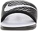 Nike Women's Benassi Solarsoft Slide Sandal, Black/White, 7 B US