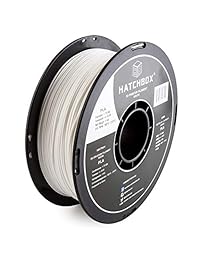 Filamento de impresora, precisión dimensional HATCHBOX 3D PLA 1KG1.75 WHT PLA 3D +   0.001968504 pulgadas, 2.20462 libros carrete, 1.75 pulgadas, blanco