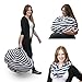 Luxury Cotton Nursing Breastfeeding Cover Scarf - Car Seat Canopy, Stroller And Shopping Cart Cover - Soft, Comfy And Stretchy For Boys And Girls - Every Mom's New Best Friend