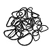 Metal D Ring Non Welded D-Rings Electroplated Black Assorted 0.5 Inch, 0.75 Inch, 1 Inch, 1.25 Inch (100 Pack)