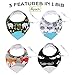 Tickles & Wiggles Organic Cotton Bandana Baby Bibs for Teething, Drool, Food - Shower Registry Gifts for Infants, Teether, Adjustable Snaps, Pacifier/Toy Tether