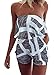 Artfish Women Off Shoulder Strapless Boho Rompers