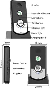 Splenssy Wireless Intercom 2 Pack Home Voice Long Range Bidirectional Caller view 7