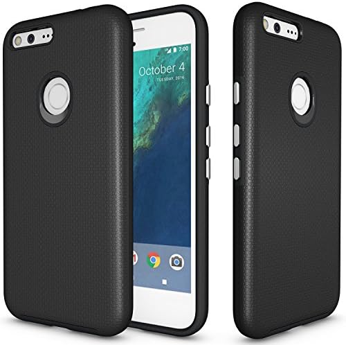 GOOGLE PIXEL XL Case,Zisure[Pop Sugar] Shockproof Non-slip Dual Layer Sturdy PC TPU Durable Hard Case Impat Shock-Defender Rubber Cover for GOOGLE PIXEL XL (5.5")(Black)
