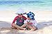 Toddler Boys Quick Dry Sun Protection Hat 50 UPF, Drawstring Adjustable, Stay-on (M: 6-18m, Blue Plaid)
