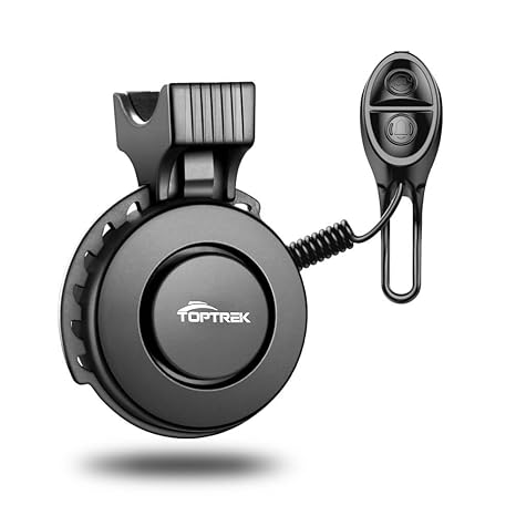 Toptrek Fahrradklingel Elektrische Fahrrad Klingel USB Wiederaufladbar 120db IP65 Wasserdicht Bicycle Bell Bestätigt durch CE