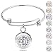 Birthday Gifts for Women, Essential Oil Diffuser Bracelet Aromatherapy Diffuser Locket Stainless Steel Bangle with 8 Colors Pads Romanda Jewelry for Women