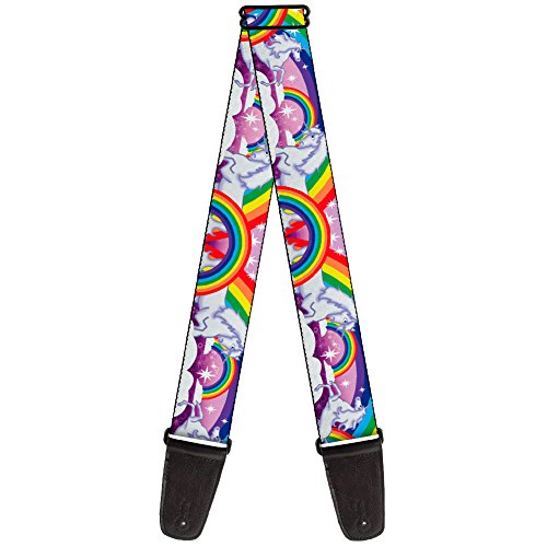 Buckle-Down GS-W32115 "Unicorns in Rainbows w/Sparkles/Purple" Guitar Strap