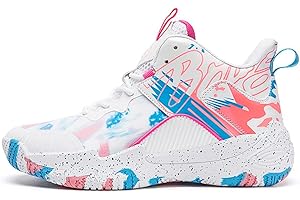 ZUDV Men's Women's Basketball Shoes High Top Ultra-Light Fashion Anti Slip Breathable Sneakers