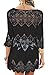 GDKEY Women's Beach Wear Bikini Cover Up Crochet Tunic Dress (M, Black)