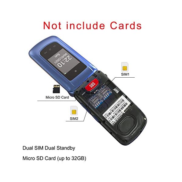 Uleway-Big-Button-Mobile-Phone-for-Elderly-Unlocked-Senior-Mobile-Phone-Easy-to-Use-Pay-as-You-Go-Flip-Phone-with-SOS-Emergency-Button-Loud-Speaker-24-177-Dual-Screen Uleway Unlocked Flip Phone Sim Free, Big Button Mobile Phone for Elderly Easy to Use Pay as You Go Basic Mobile Phone…