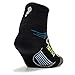 Feetures! Men's Elite Light Cushion Quarter, black + Reflector, large