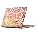 iCasso Mandala Macbook Air 13 Inch Case Rubberized Hard Shell Protective Case Glossy Clear Crystal Snap-On Hard Cover Case For Apple Macbook Air 13 Inch Model A1369/A1466 (Orange Medallion)