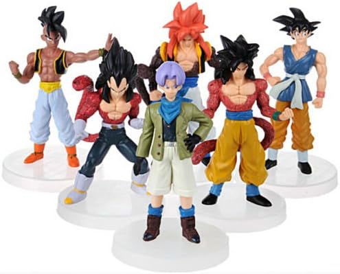 Lot 6pcs Son Goku Gohan Super Saiyan SS4 Figures Toys Set