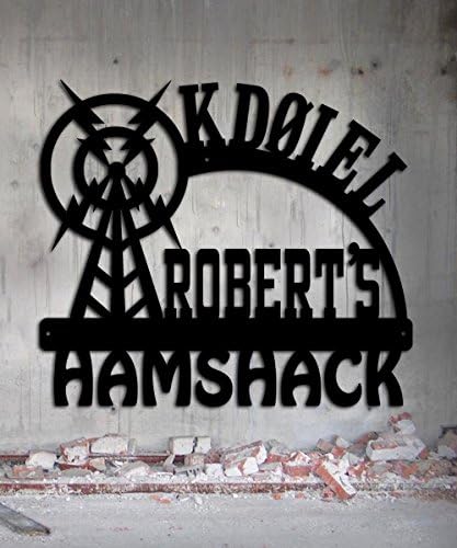 Ham Radio - Amateur Radio - Call Letters - Hamshack - Custom Metal Sign - 23 x 20.25 Hand Made USA