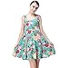 Fancyqube(TM Women's Floral Casual Sleeveless Mini Dress
