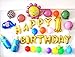 16 Inch Foil Mylar Balloons Bouquet for Wall Decoration (Premium Quality, Air-Fill Only), Blue Stars, Letters BABY