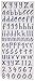 EK Success Glitter Classic Alphabet and Number Stickers 2 Sheets/Package, Blue