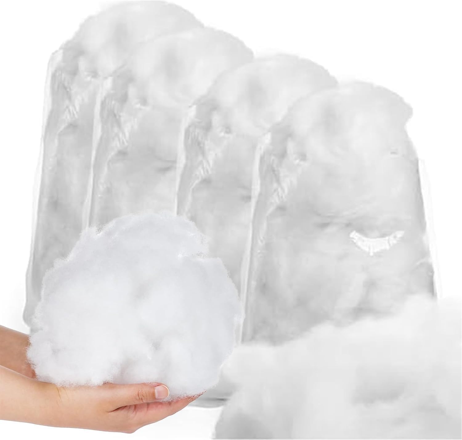 200g Stuffing for Crochet, Polyester Polyfill Stuffing Fiberfill Cotton Stuffing for Crafts Small Stuffed Animals Crochet, Polyfill Stuffing for Crochet, Pillow Cushion Stuffing Craft /0.44lb