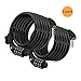 Etronic Security Bike Lock M6 Self Coiling Resettable Combination Lock Bike Cable Lock, 6' x 3/8