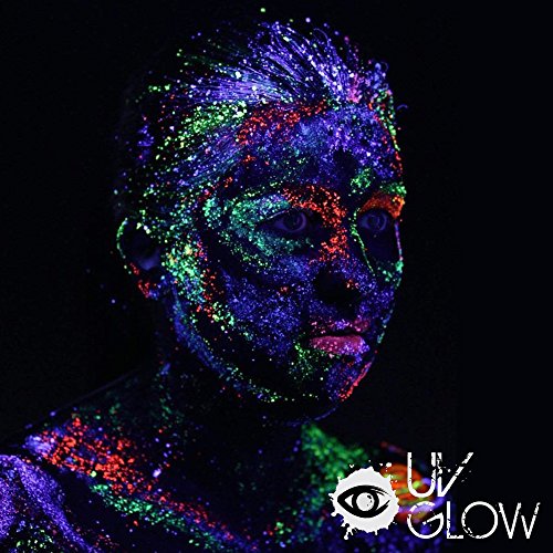 UV Glow Blacklight Face and Body Paint 0.34oz - Set of 6 Tubes - Neon Fluorescent