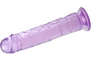 7.5 inch Purple G spot Dildos, Flexible Jelly Anal Plugs Sex Toys for Women, Men