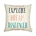 Fjfz Cotton Linen Home Decorative Throw Pillow Case