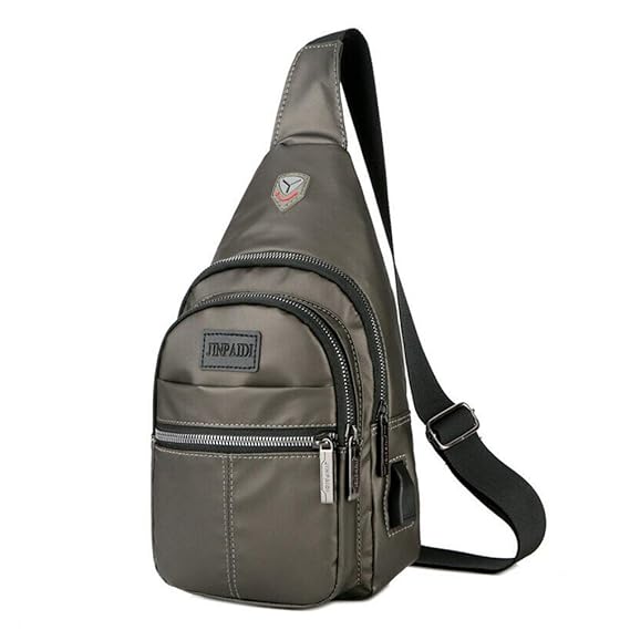 Mens Canvas Sling Bag Portable Travel Hiking Cross Body Messenger Shoulder Bag