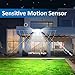 AUSPICE Solar Lights Outdoor,Solar Motion Sensor Lights Outdoor 1500LM 6000K IP65 Waterproof Outdoor Security Lighting 3 Adjustable Heads for Entryways, Patio, Yard (White)