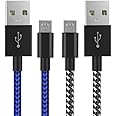 PS4 Controller Charger Charging Cable 10ft 2 Pack Nylon Braided Extra Long Micro USB 2.0 High Speed Data Sync Cord Compatible