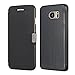 MTRONX S7 Edge Case, Galaxy S7 Edge Case, Magnetic Ultra Folio Flip Slim Leather Twill Case Cover Pouch for Samsung Galaxy S7 Edge - Black(MG-BK)