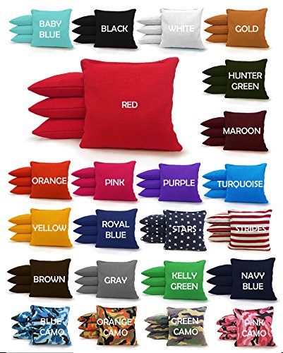 8 All Weather Cornhole Bags! REGULATION Size and Weight! Resin filled! 17 COLORS You Pick! Handmade Top Quality! Free Expedited Shipping! Johnson Enterprises, LLC