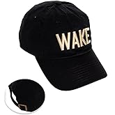 Desert Cactus Wake Forest University Baseball Hat Demon Deacons Brimmed Embroidered Hats Cap Adjustable Cloth Strap Adult (Style D1) Black