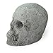 Hollow Ceramic Skull for Indoor and Outdoor Fire Pits and Fireplaces | Single Fireproof Ceramic Skull | 6 Inches, Gray Color
