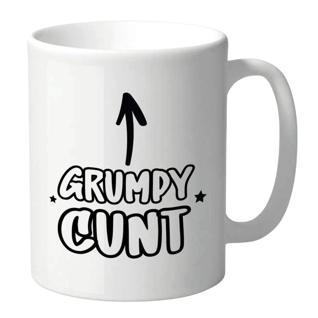 Wanky Candles Funny Rude Mug for Adults Offensive Swearing Quotes Cheeky Humour Coffee Cup for Men Women Friends Colleagues Birthday Christmas (Grumpy Cunt)