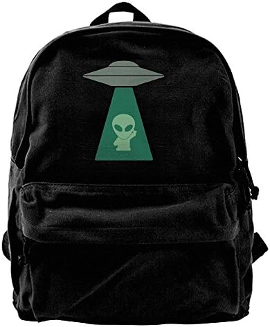 Space Alien UFO Canvas Travel Rucksack Backpack Daypack Knapsack Laptop Shoulder Bag