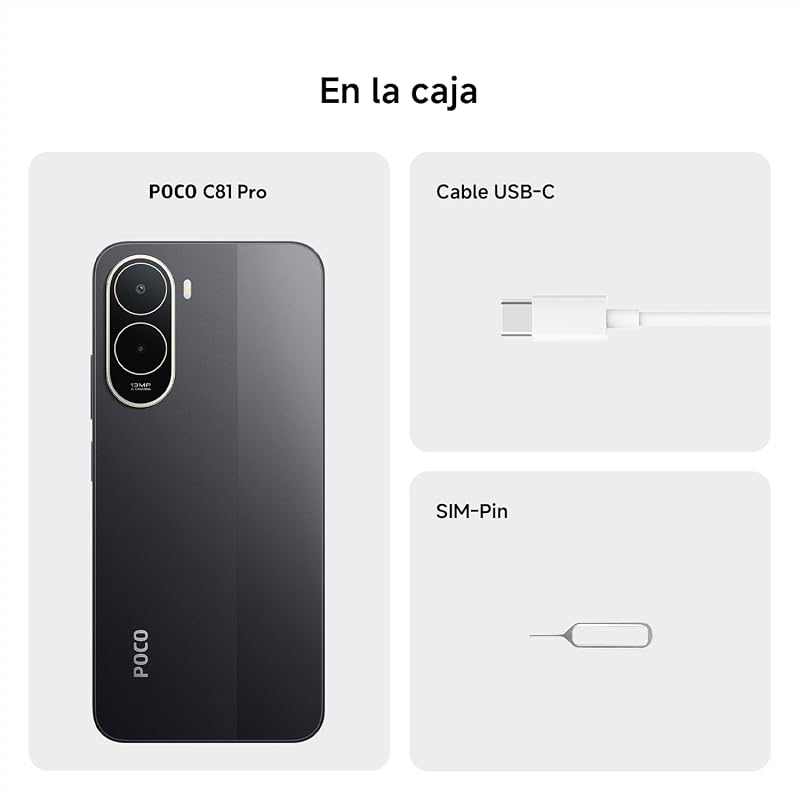 POCO C81 Pro Smartphone 4+128 GB Verde Batería de 6000 mAh