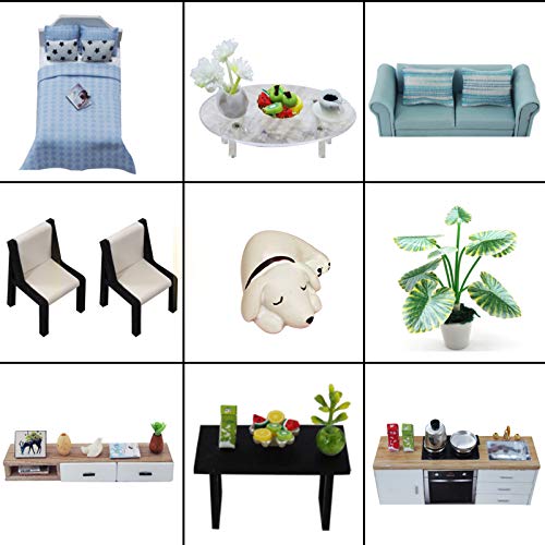 2 CUTEBEE+Dollhouse+Miniature+Furniture+Movement