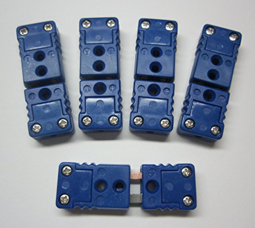 Mini T-Type Thermocouple Wire Connector, Cable Connector, 5 Sets Pairs Male and Female Plugs