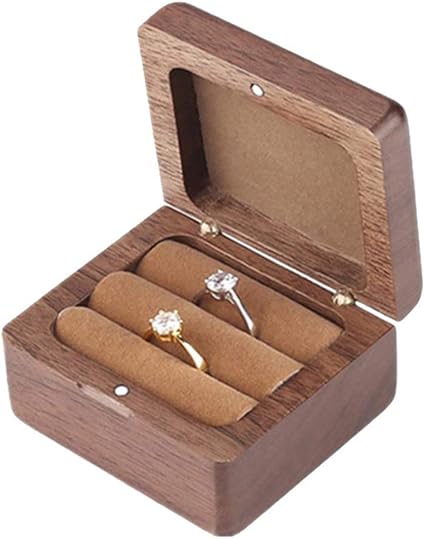 RG-FA - Caja de madera cuadrada para anillos de compromiso ...