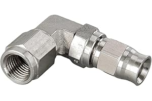 ciciTree 90 Degree Stainless Steel Fitting AN3 3AN an-3 PTFE Swivel Brake Hose End Female Thread