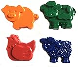 48 Farm Animal Crayons by MinifigFans™ - Birthday Party Favors - 12 Sets of 4 Crayons - Made in the USA from Crayola Crayons