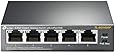 TP-Link 5 Port Gigabit PoE Switch | 4 Port PoE 56W | 802.3af Compliant | Shielded Ports | Traffic Optimization | Plug and Play | Sturdy Metal (TL-SG1005P)